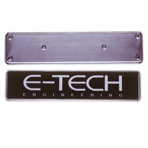 E-Tech Stainless Steel Number Plate Surrounds/Trims Pair - Front and Rear